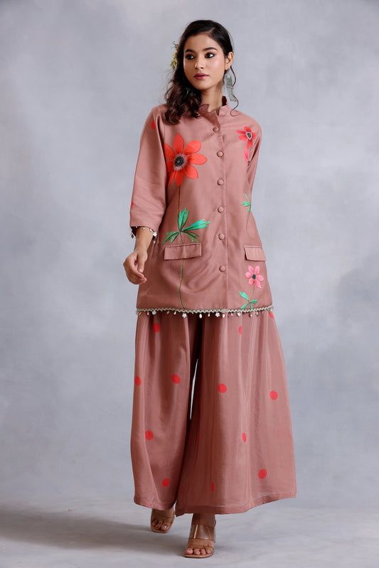 Mocha Brown Jacket Set