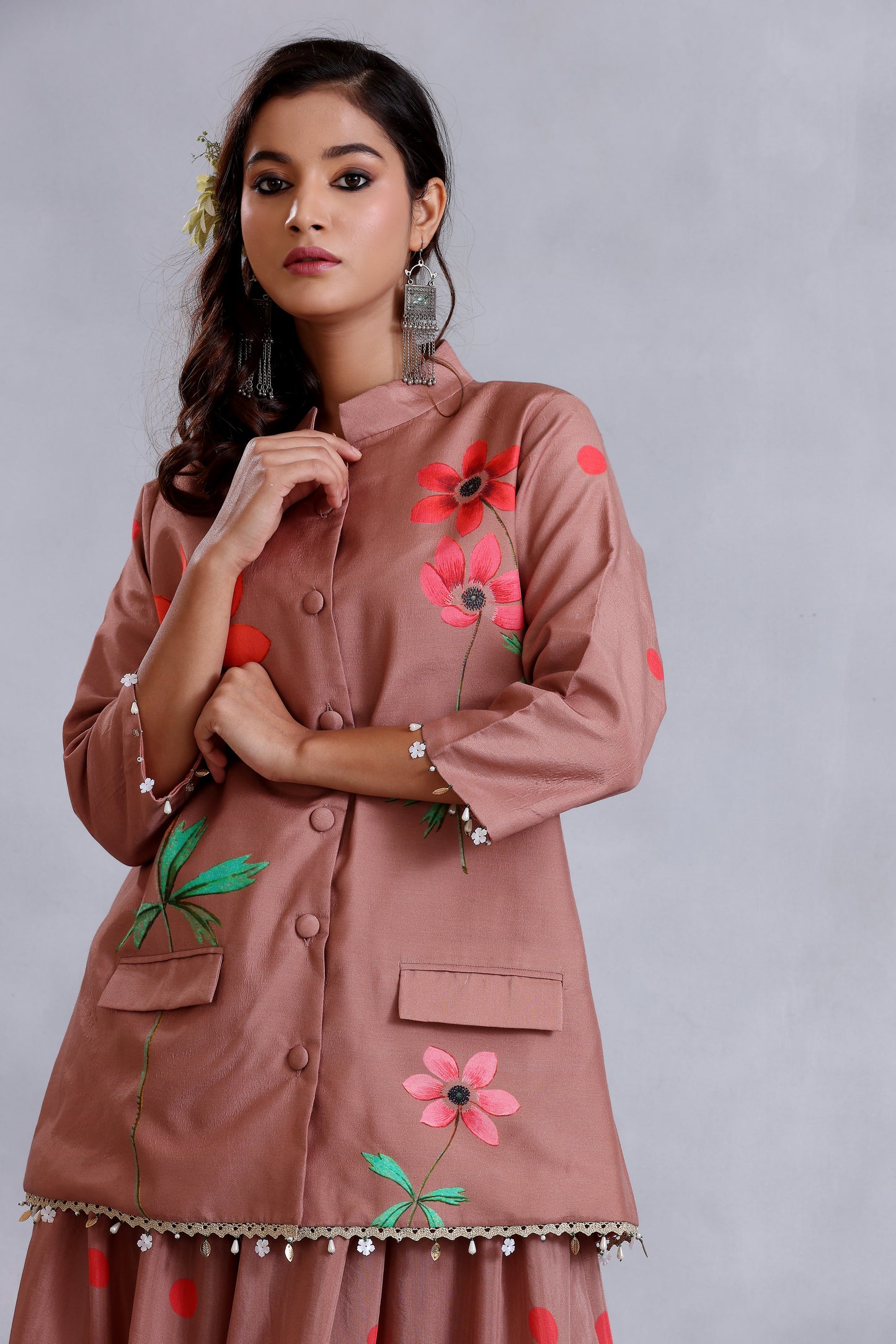 Mocha Brown Jacket Set