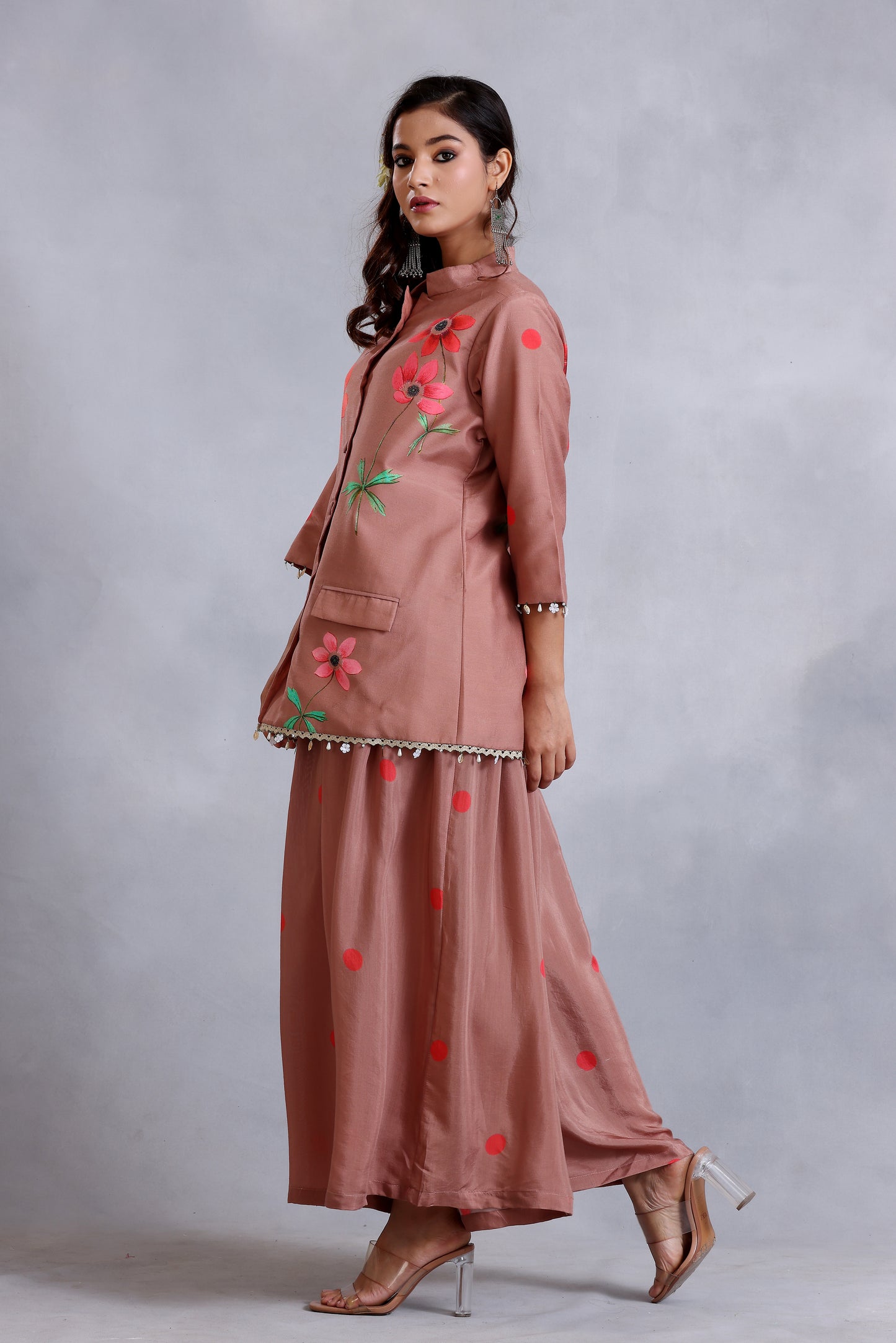 Mocha Brown Jacket Set
