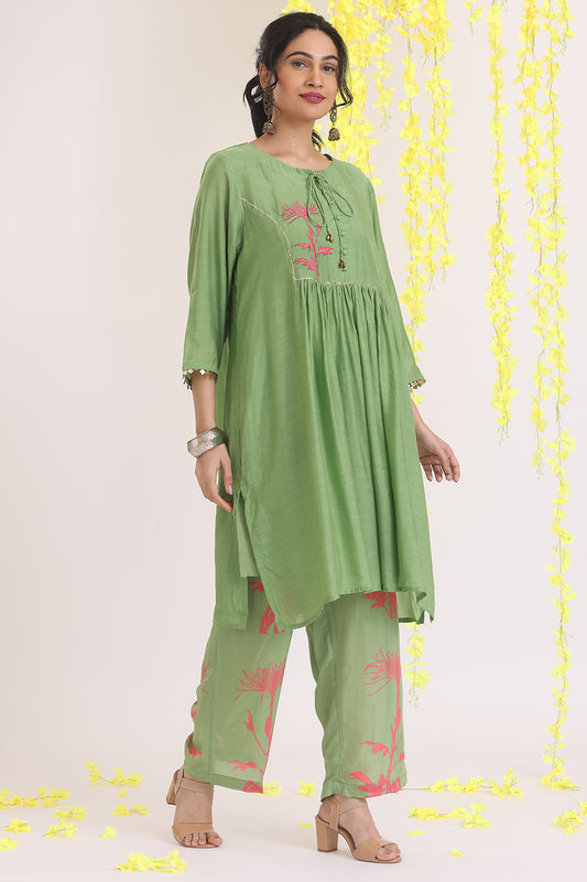 Green Kurta Set