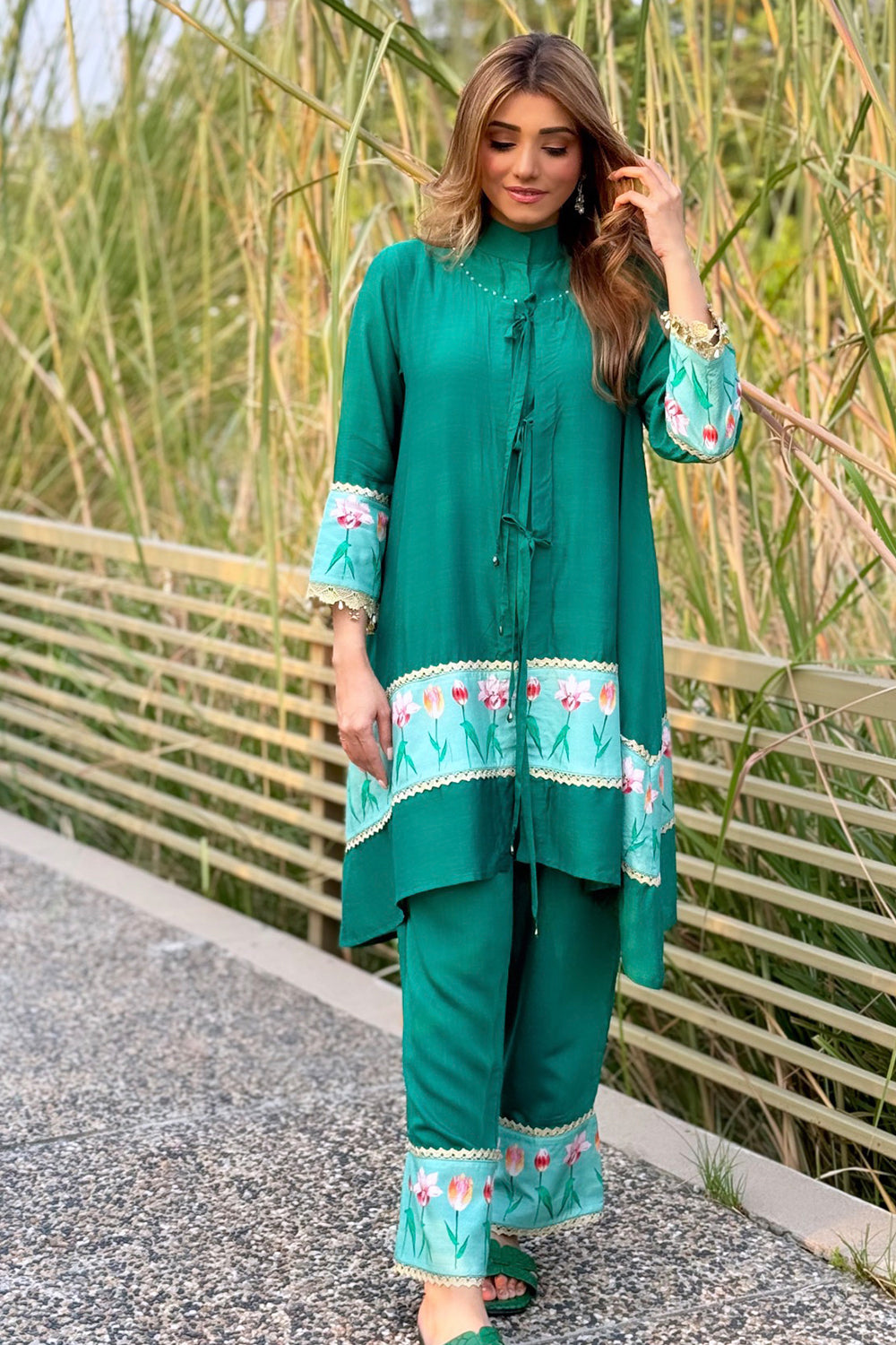 Geetika Verma in Emerald Green Coords Sets