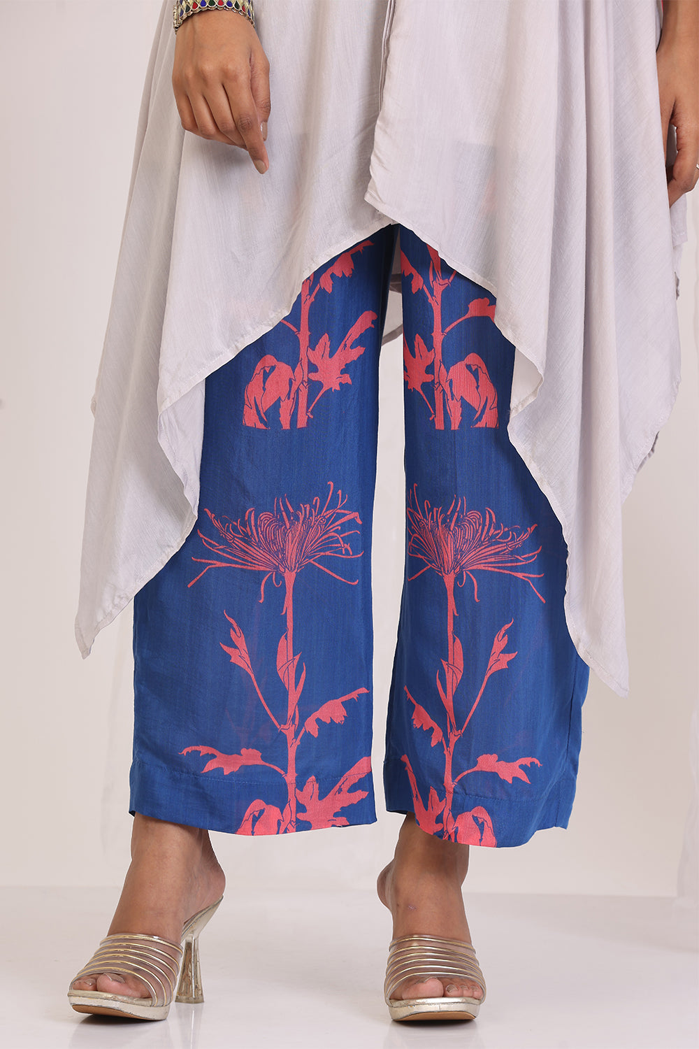 Designer Light Grey And Blue