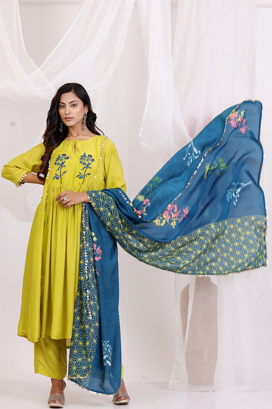 Ochre Yellow And Blue Kalidar
