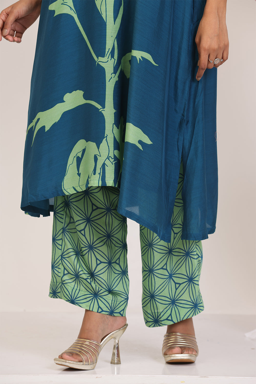 Kurta Set Dark Blue Pear Green