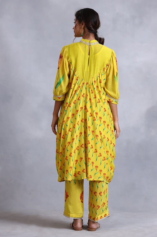 Ochre Yellow Kurta Set