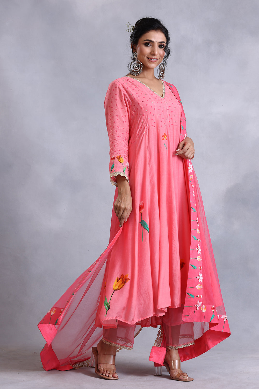 Peach Kalidar Elegant Kalidar