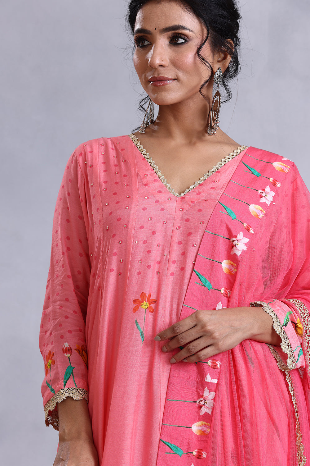 Peach Kalidar Elegant Kalidar