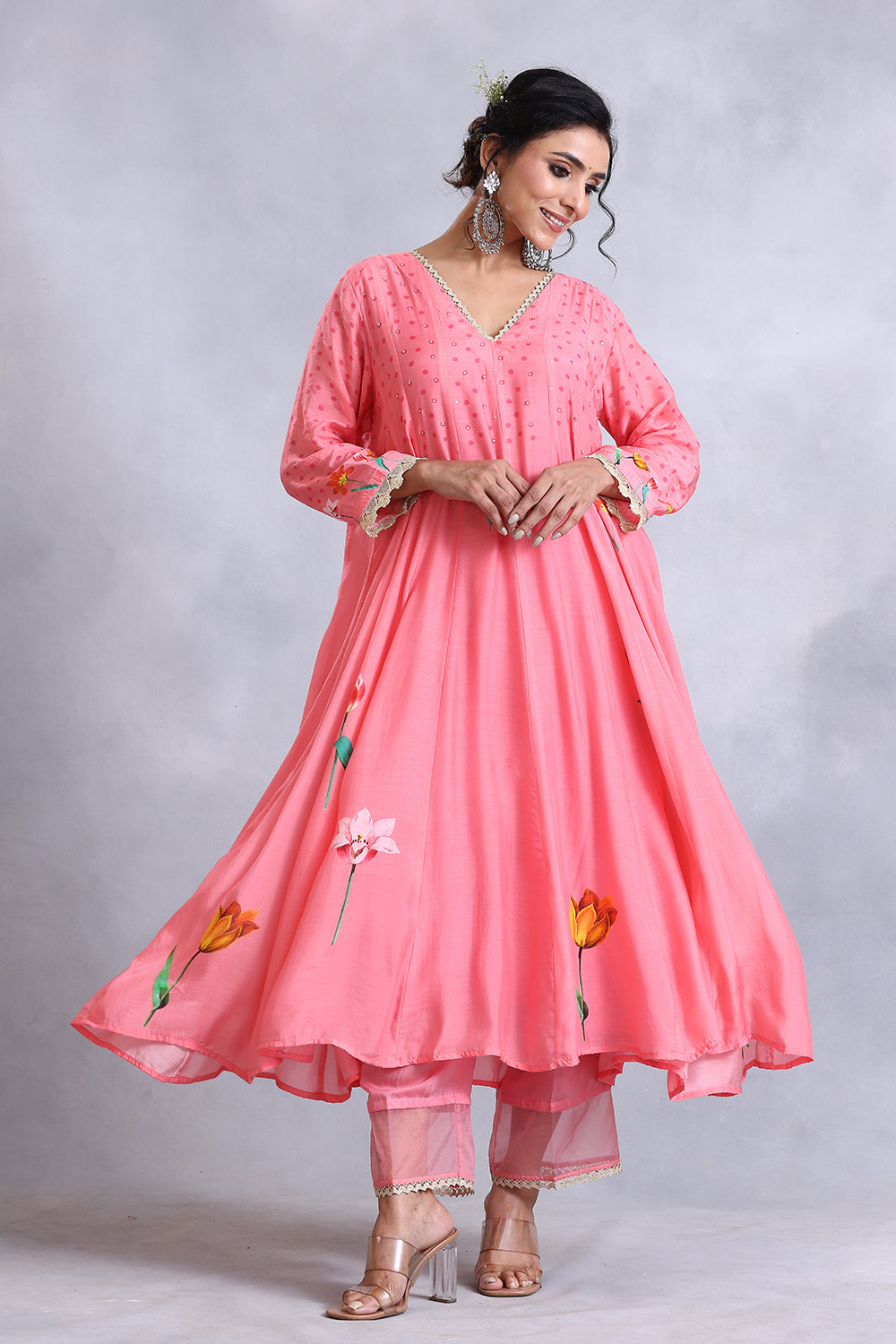 Peach Kalidar Elegant Kalidar