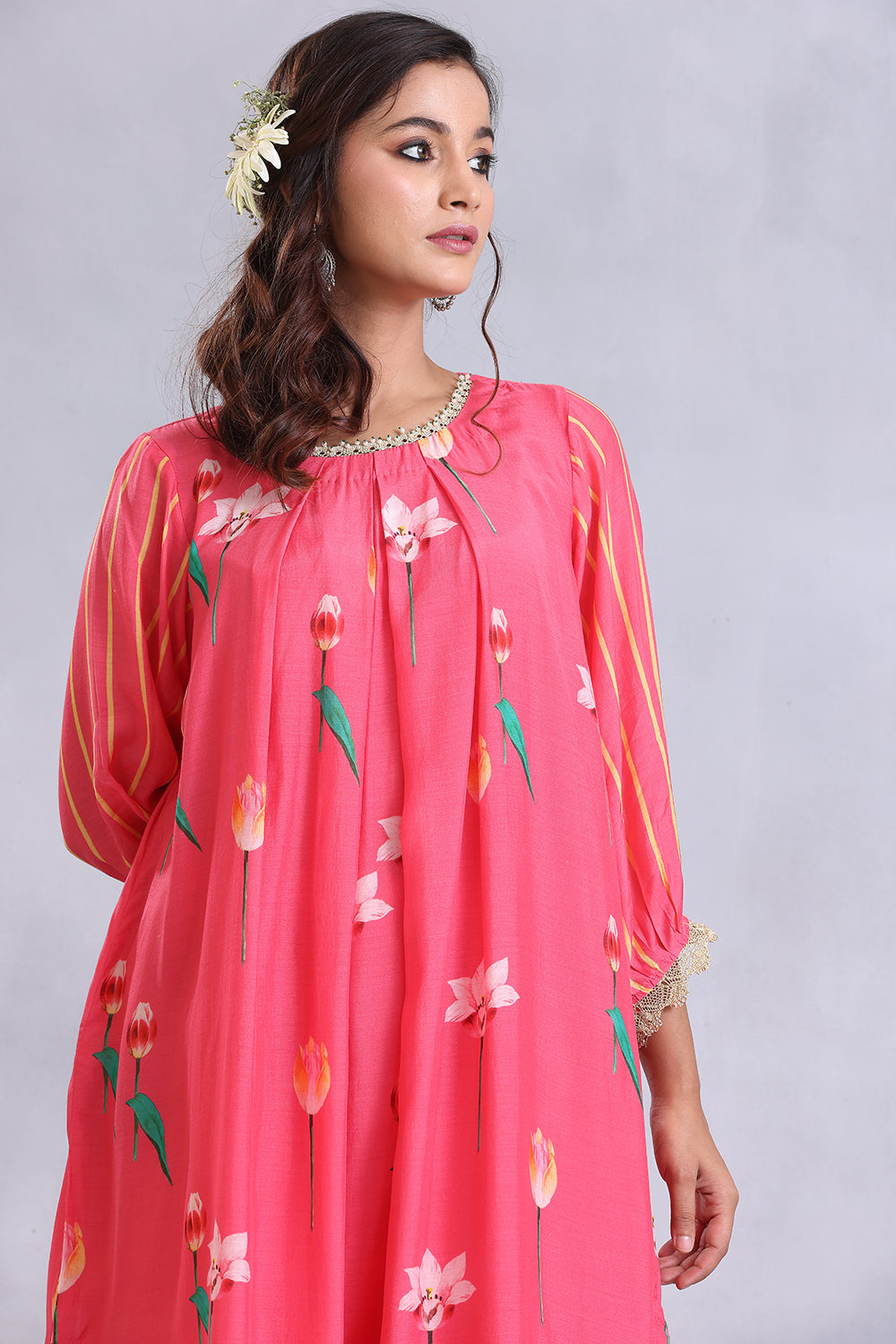 Coral Pink Kurta Set