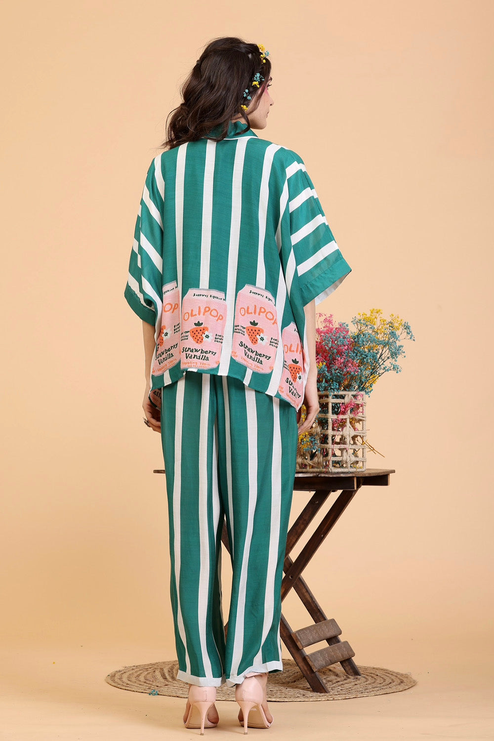 Green And White Coords Sets