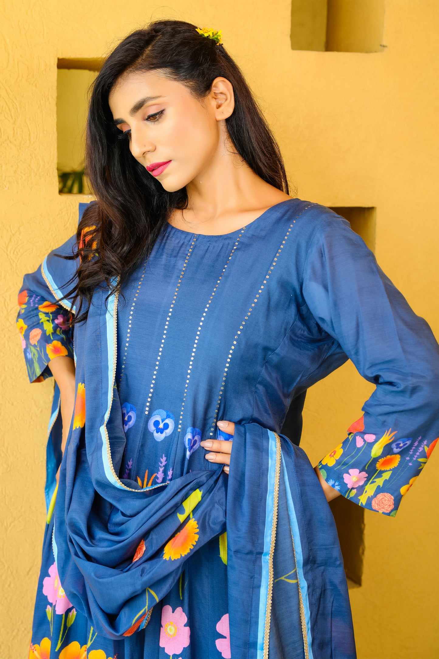 Blue Floral Kalidar