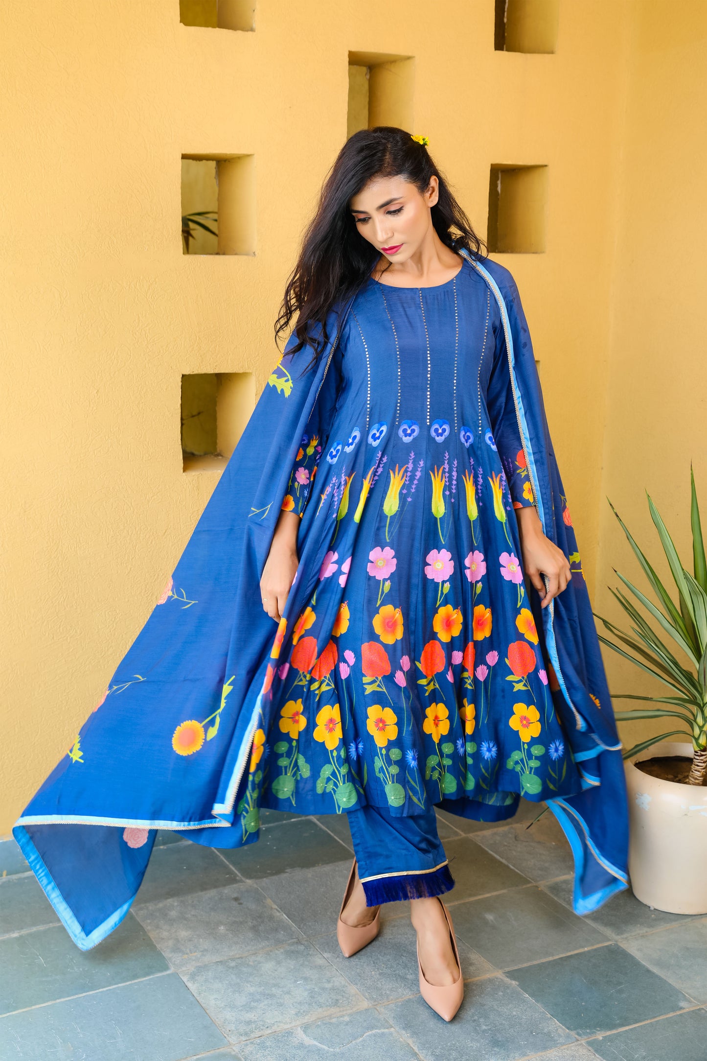Blue Floral Kalidar