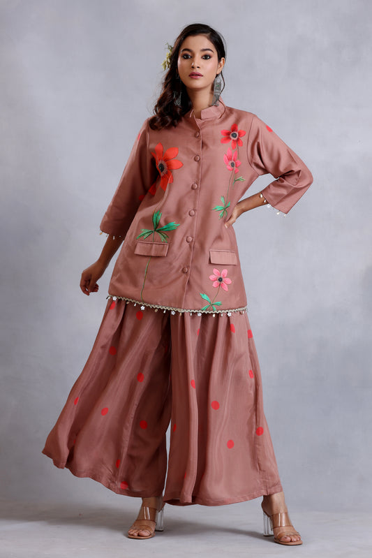 Mocha Brown Jacket Set