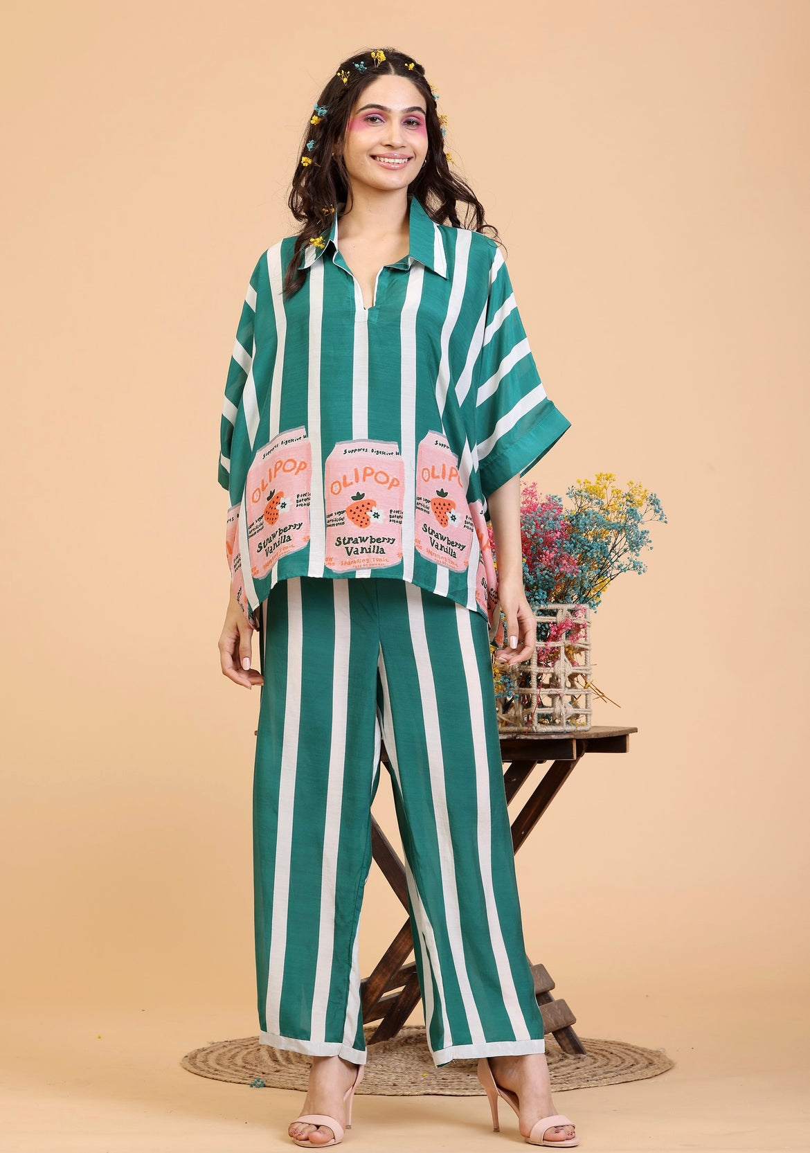 Coord set - Striped Cola Tin