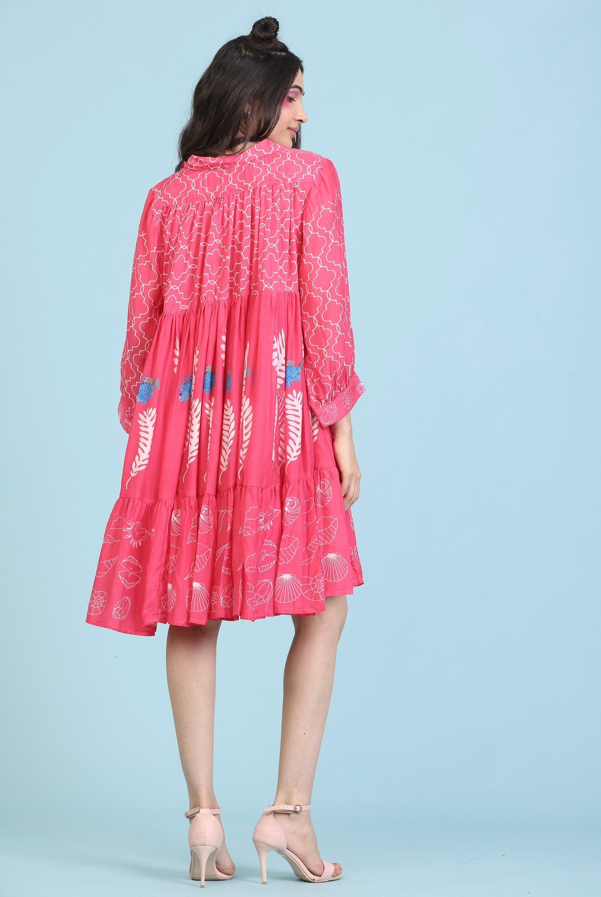 Dress - Coral and Fish Fushcia