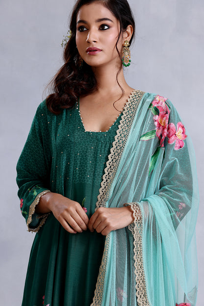 Designer Emerald Green Kalidars