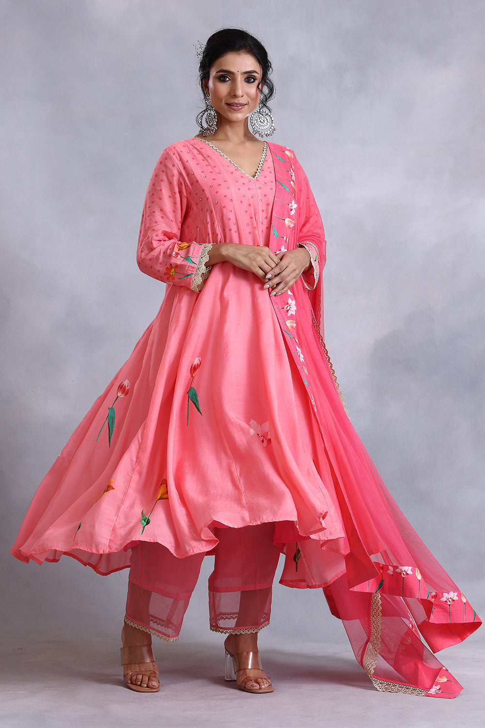 Peach Kalidar Elegant Kalidar