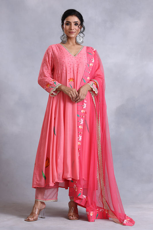 Peach Kalidars Elegant Kalidar
