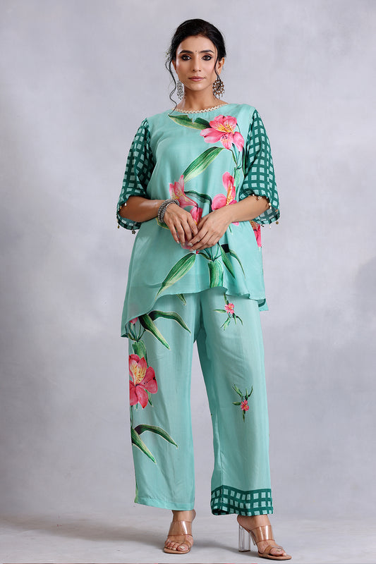 Designer Sea Green Coords Sets
