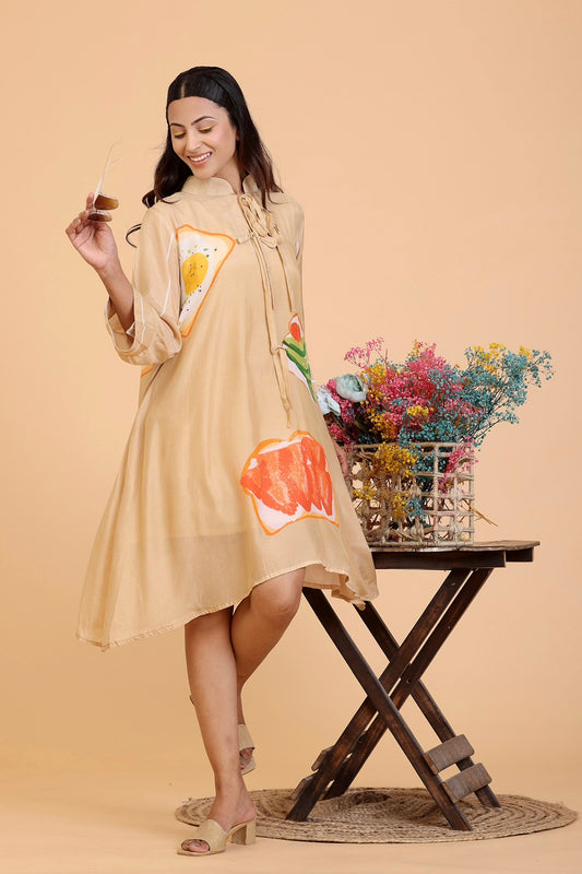 Golden Beige Dresses & Jumpsuits