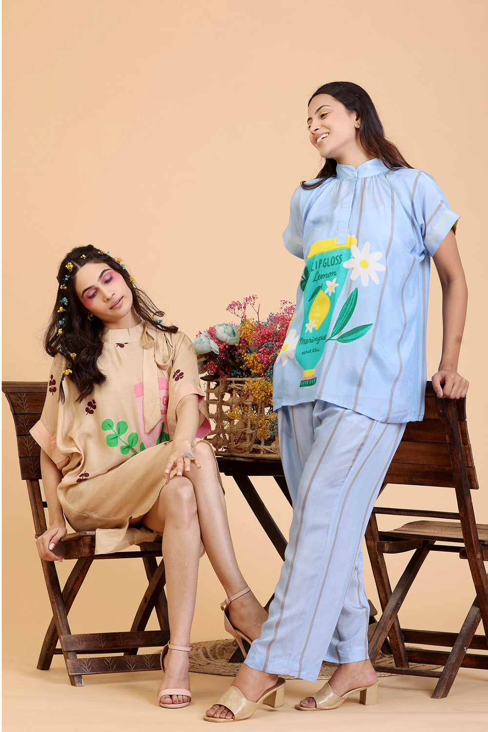 Coord set Lipgloss Powder Blue