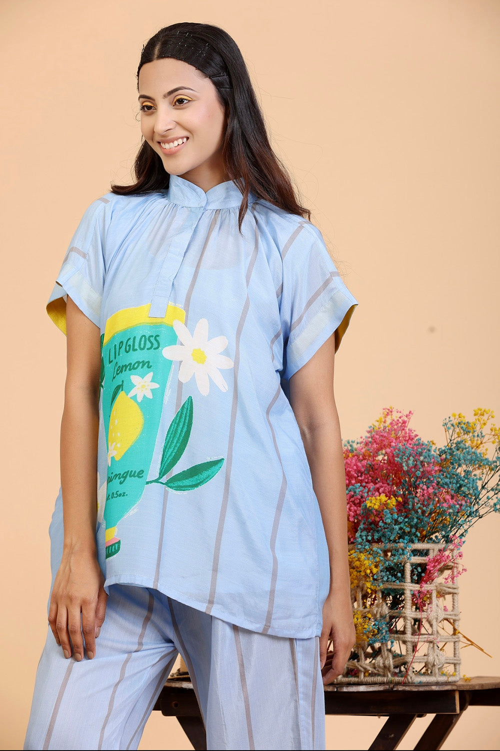 Coord set Lipgloss Powder Blue