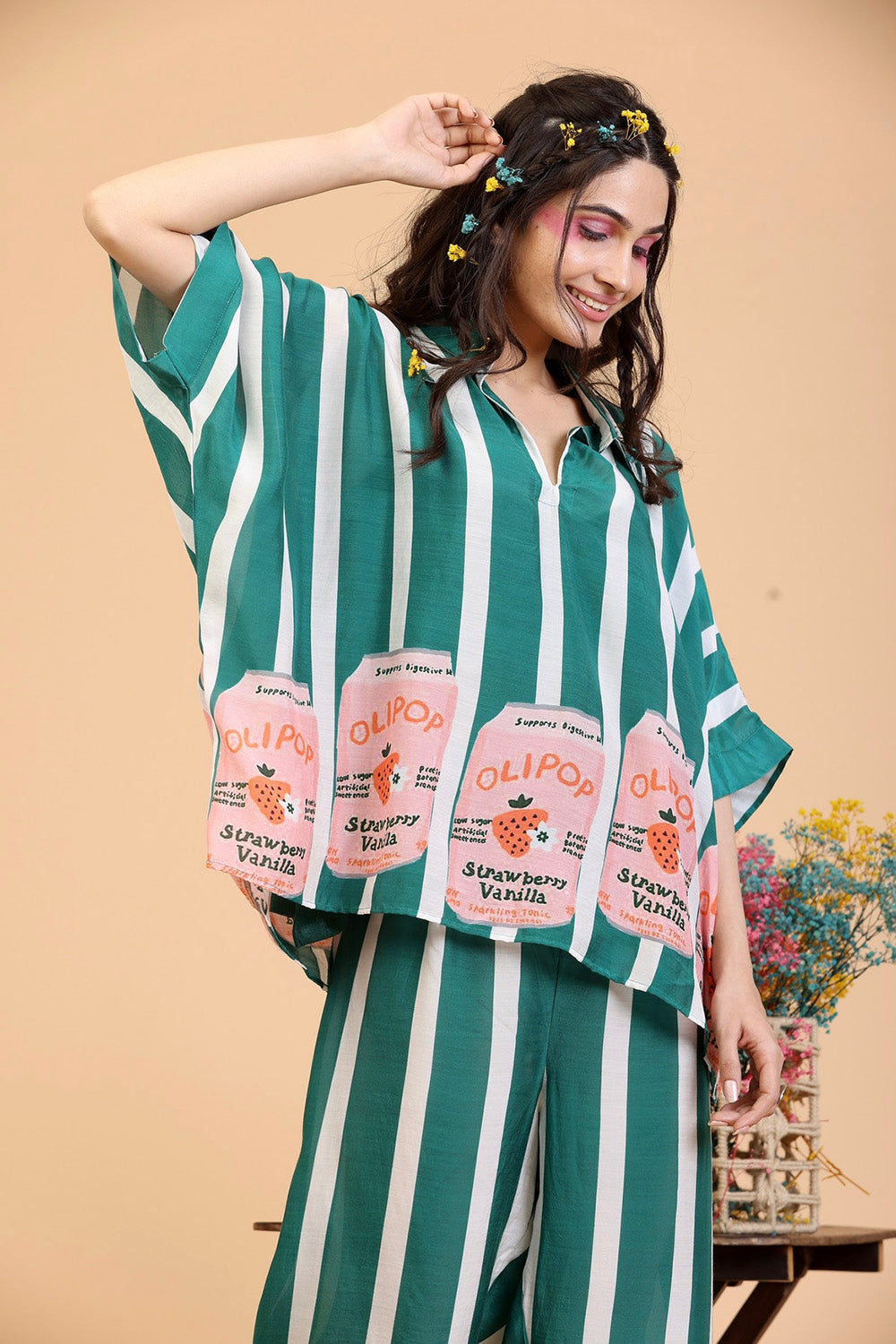 Green And White Coords Sets