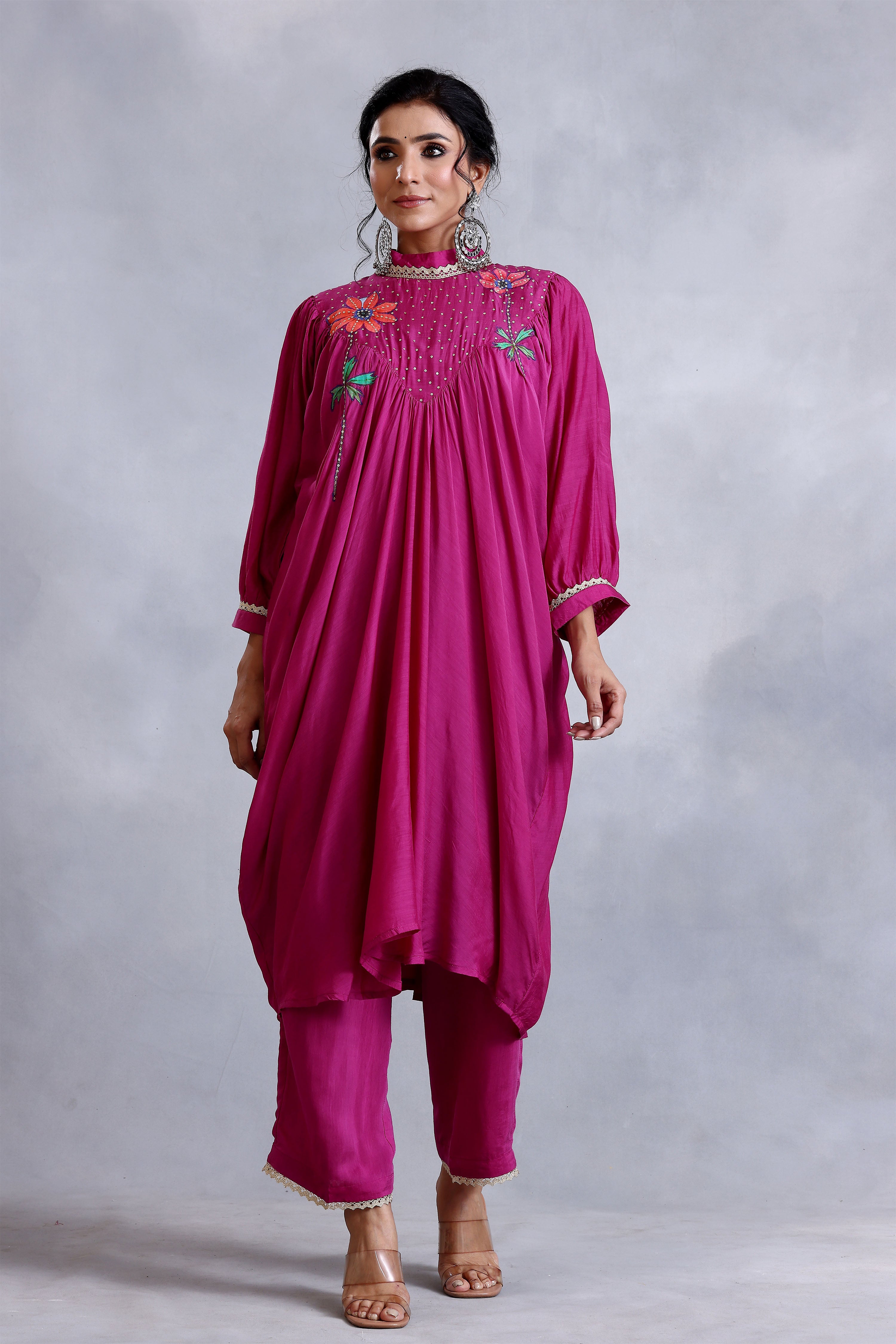 Kurta Set - Burgandy