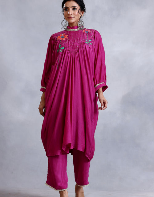 Kurta Set - Burgandy