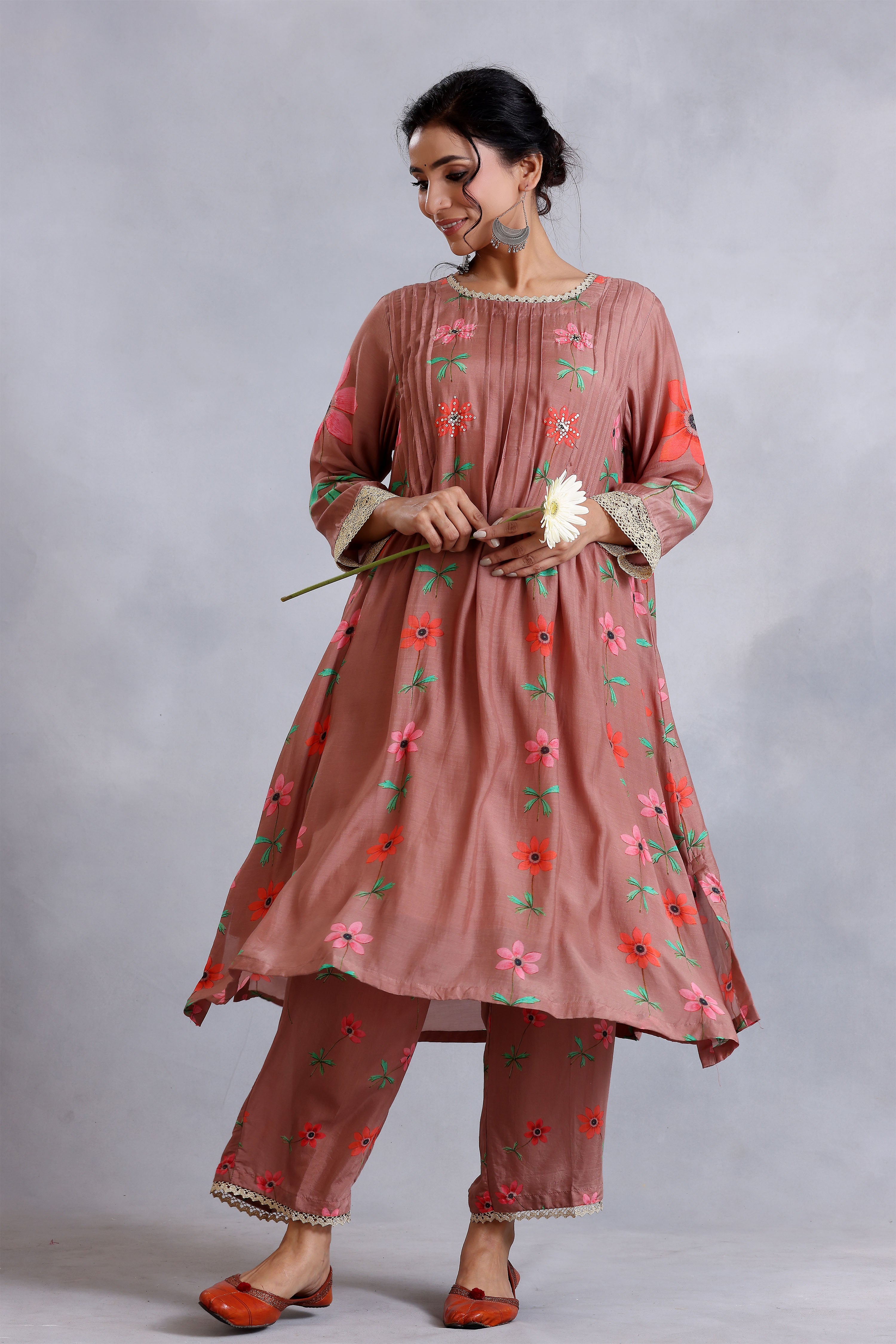 Kurta Set - Nude Brown