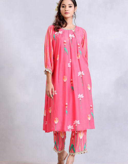 Kurta Set - Coral Pink