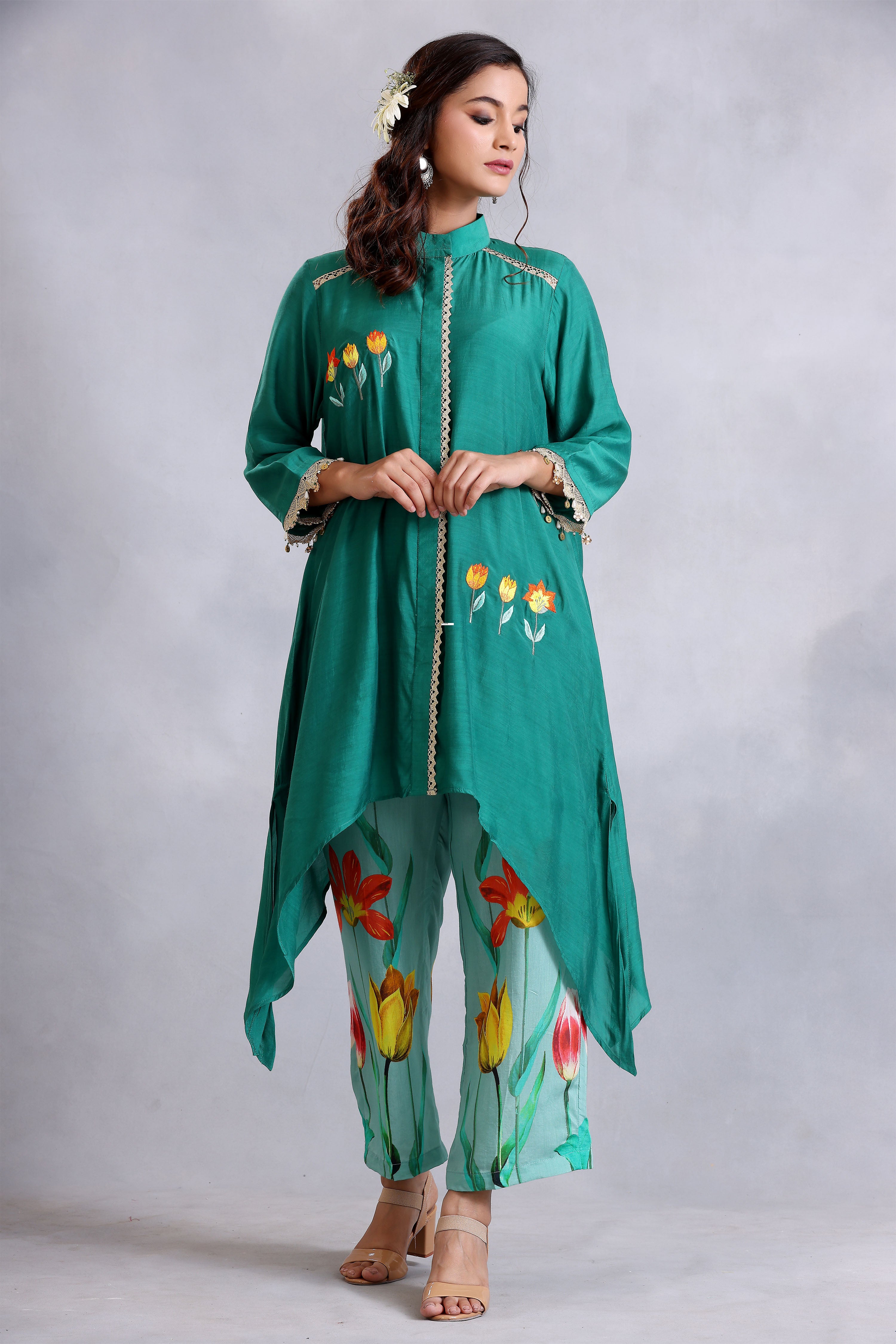 Kurta set - Emerald Green