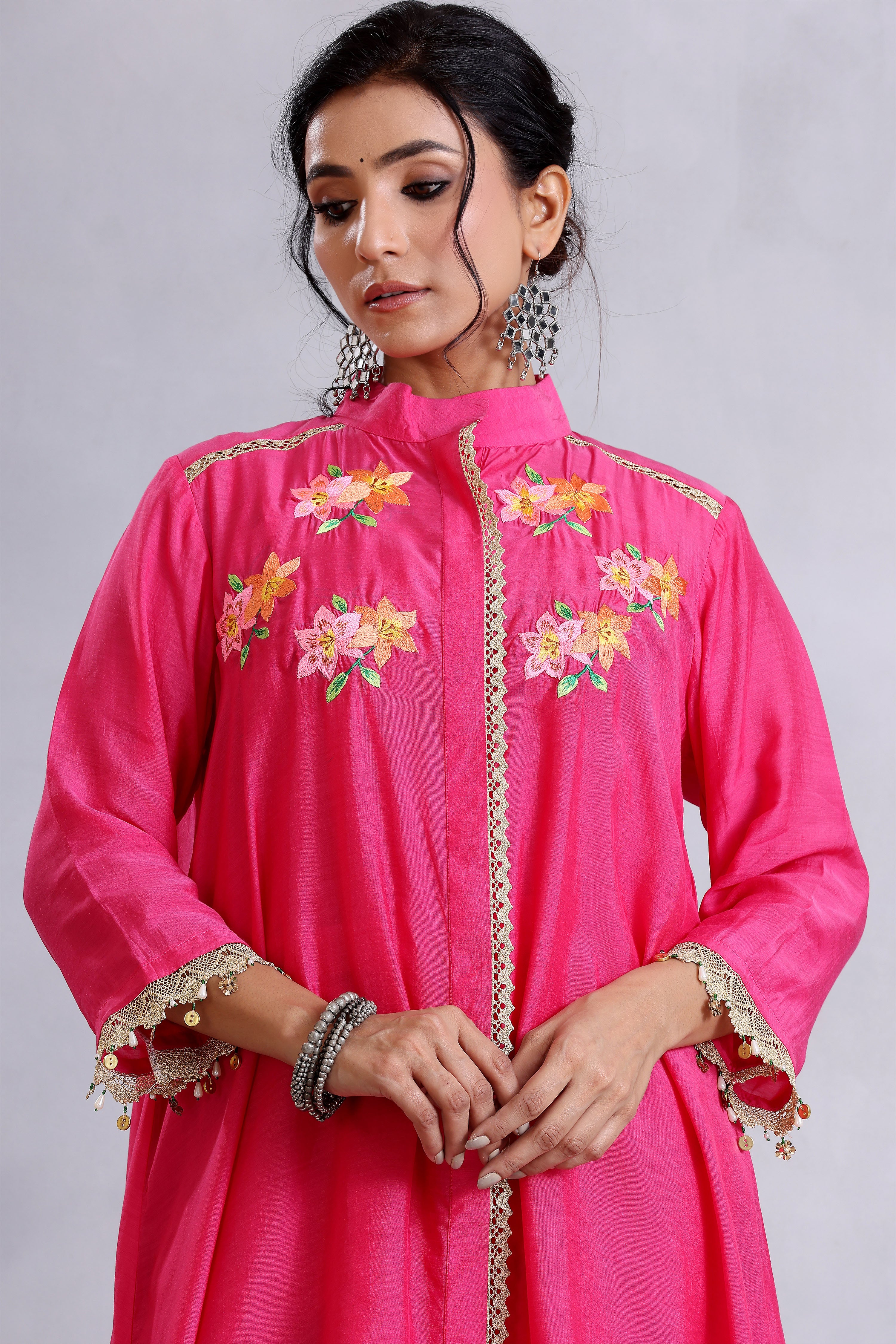 Kurta Set - Fushcia