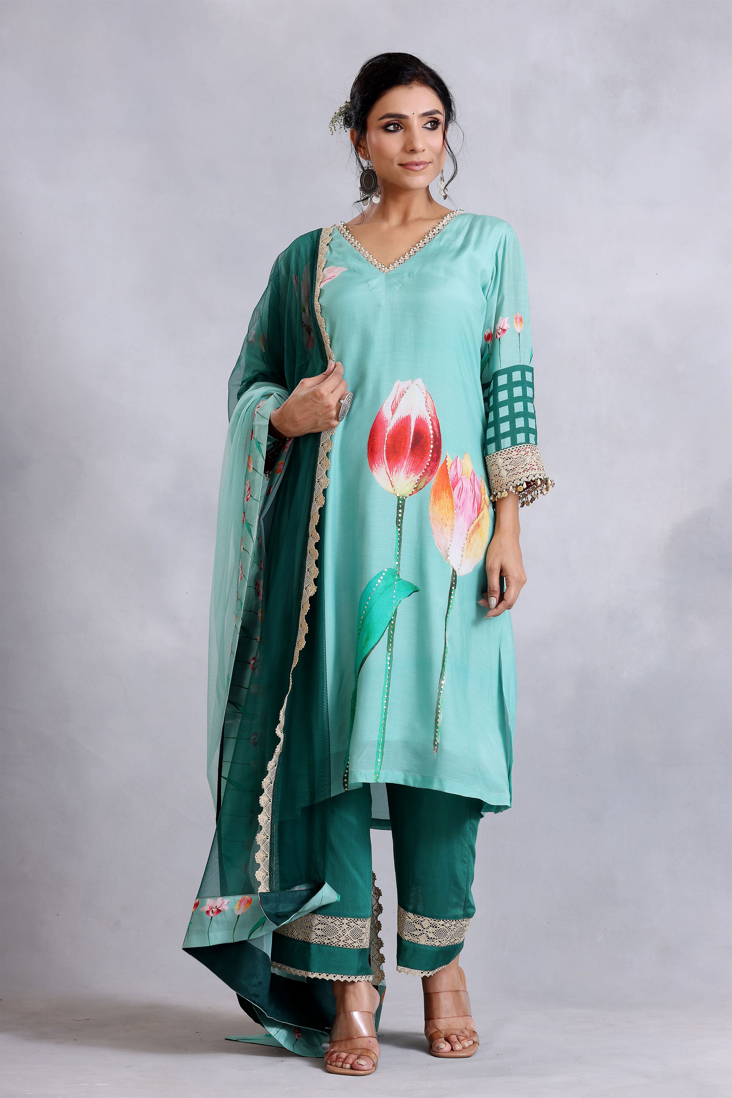 Kurta Set - Sea Green