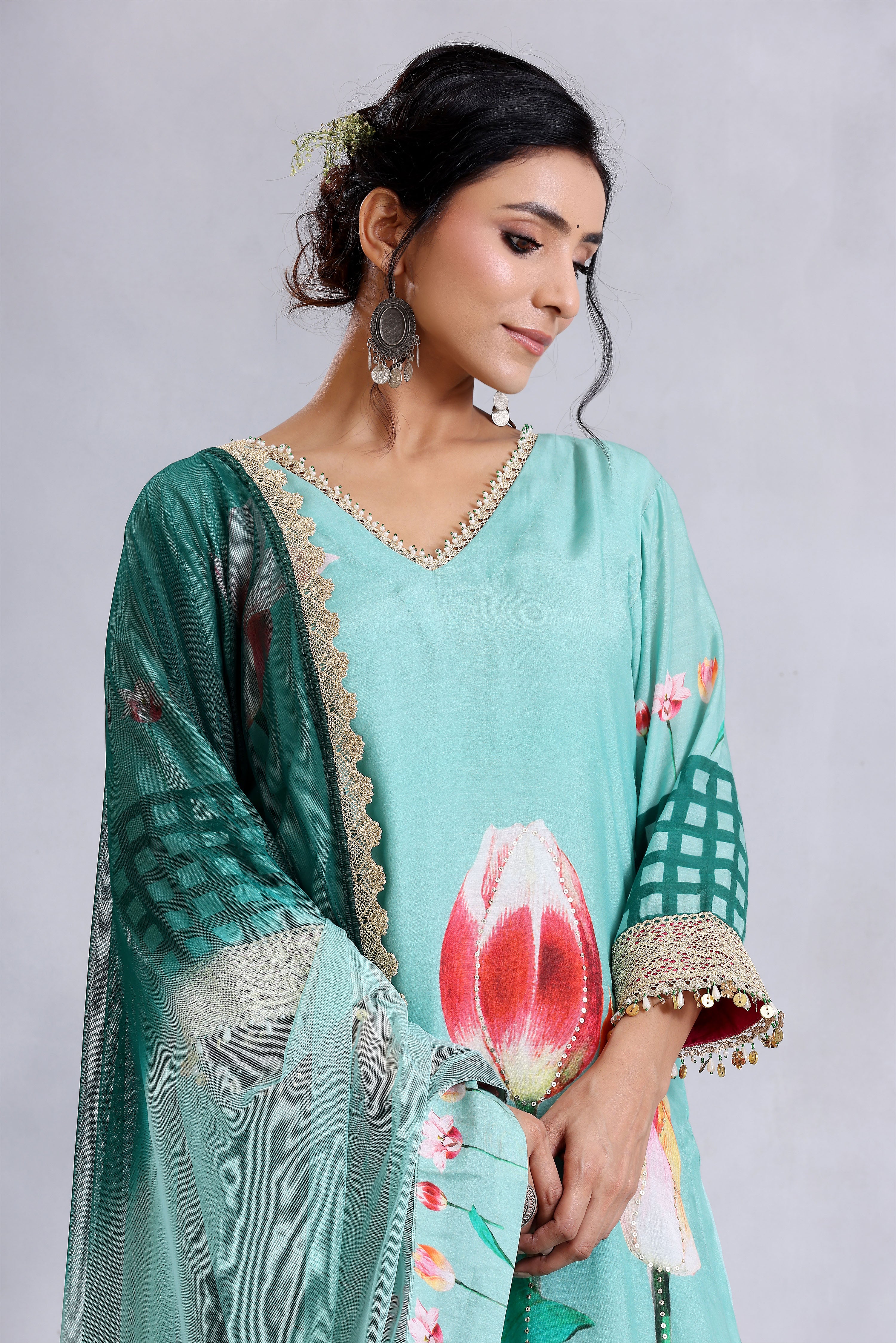 Kurta Set - Sea Green