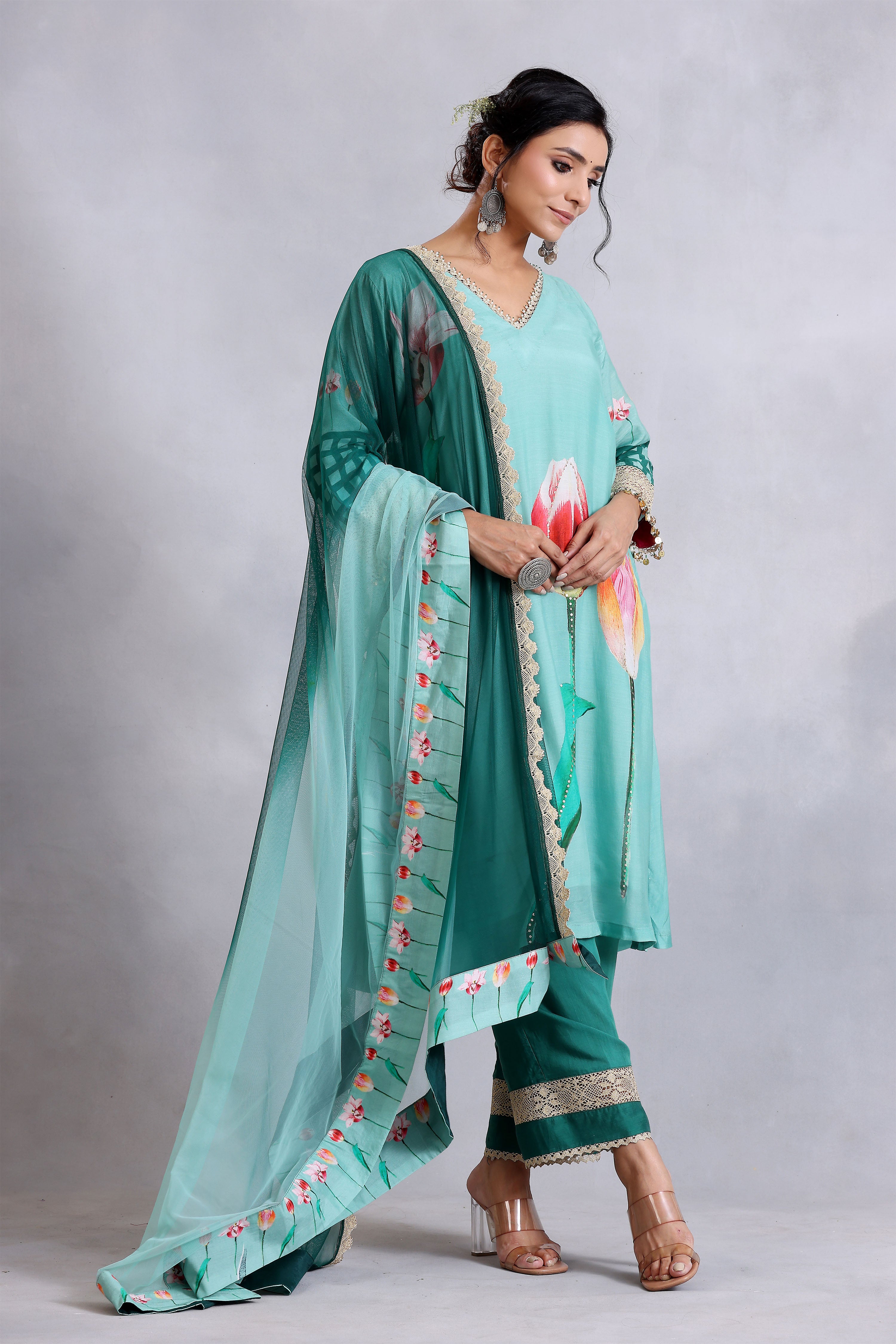 Kurta Set - Sea Green